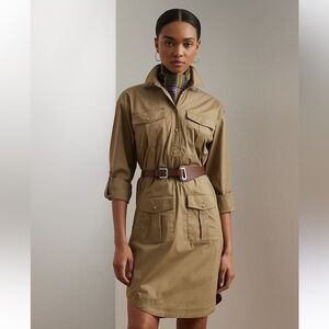 Lauren Ralph Lauren Tan Shirtdress Size 6 EUC Rare Fashion